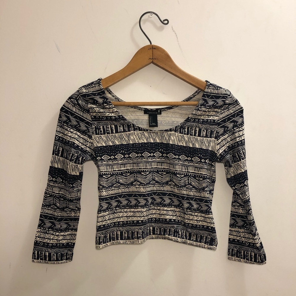 Forever 21 Patterned Crop Top